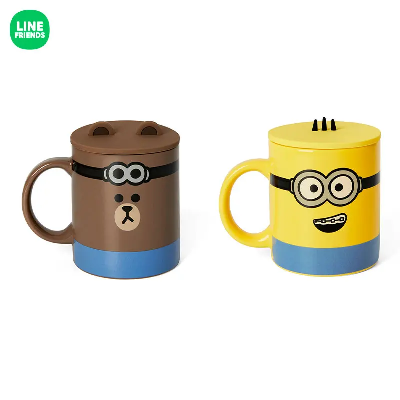

Line Friends Kawaii Brown Bear Mug Anime Large Capacity Water Cup Cartoon Ceramic Cup Cute Fashion Couple Coffee Cup Gifts Toys