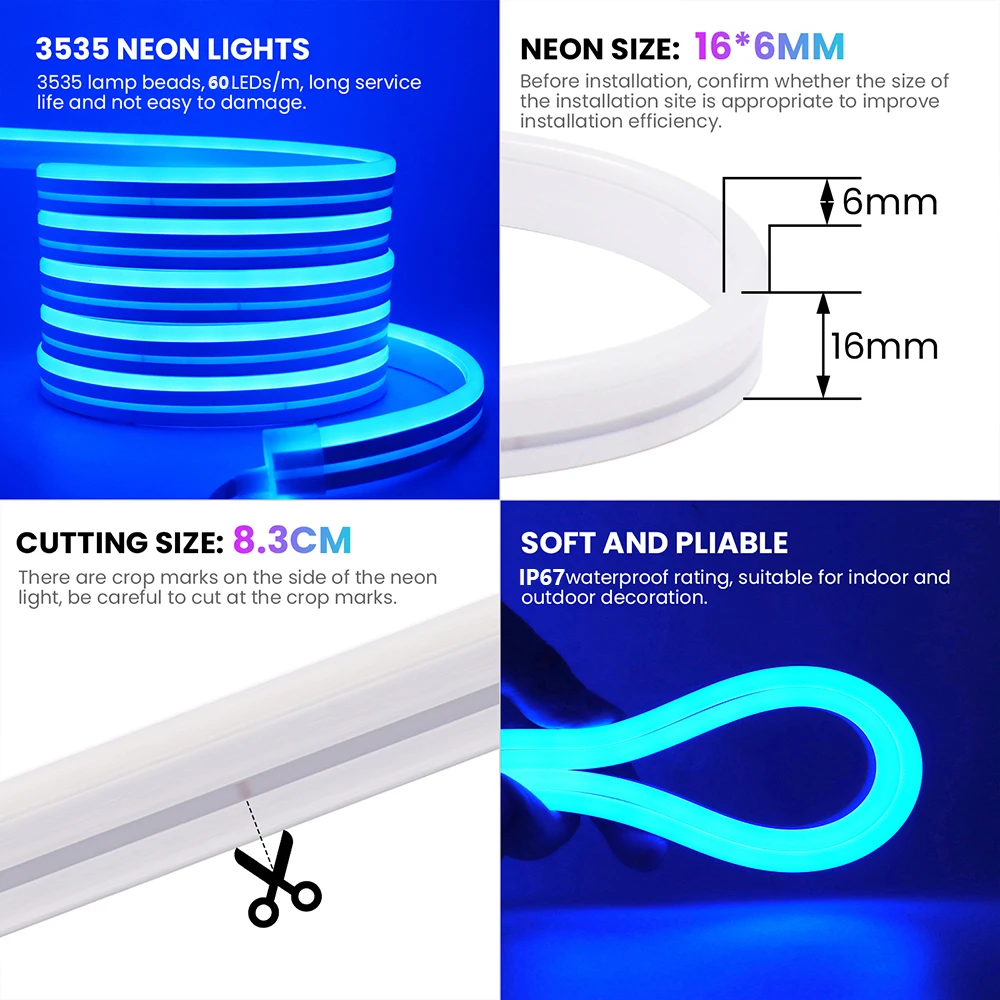 Фото WIFI Bluetooth RGB Неоновая светодиодная лента 5 м 10 м 20 м 30 м Свет 24 В 24 клавиши 44 клавиши Пульт дистанционного управления ЕС США Великобритания AU Power Kit 60 светодиодов/м Водонепроницаемый №2