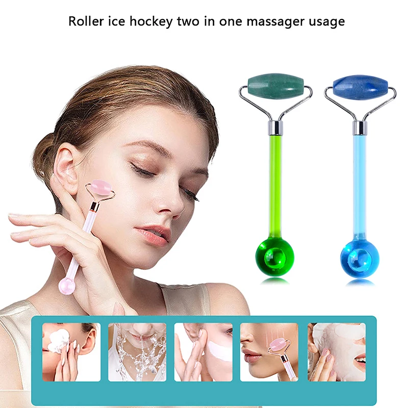 

Jade Roller Ice Wave Ball Two-In-One Face Eye Skin Care Cryo Sticks Massage Instrument Beauty Massager Skin Care Daily Beauty