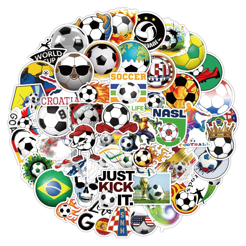 

50pcs New cartoon sport Stickers Football Waterproof Cartoon Graffiti Sticker Skateboard Fridge Guitar Kids Sticker