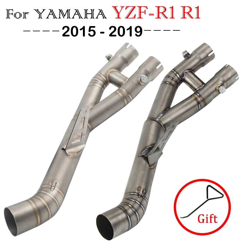 

YZF R1 60mm Yoshimura Motorcycle Muffler Exhaust Cut-catalyst Middle Link Pipe Escape Adapter Pipe For YAMAHA R1 yzfR1 2015-2019