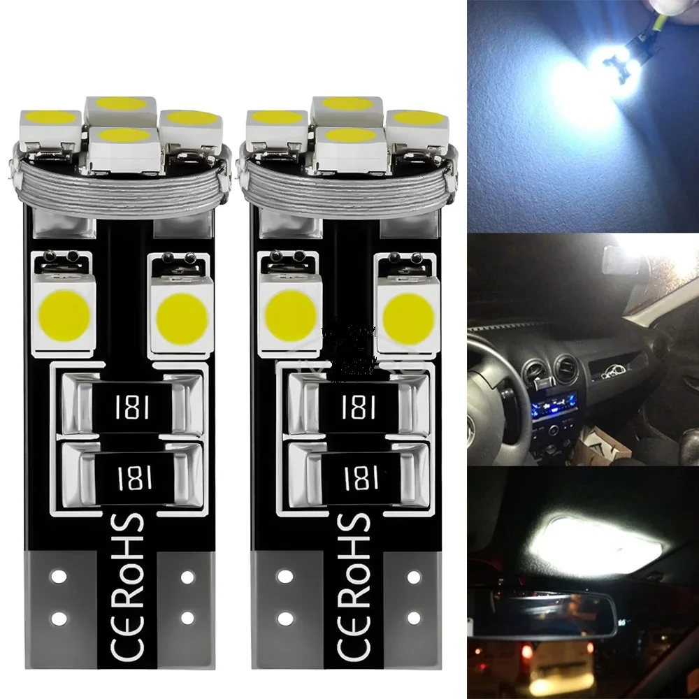 Фото 500 шт. светодиодных ламп T10 W5W 3528 1210 8SMD для авто, белые, 12В, для салона автомобиля, приборной панели, освещения дверей, багажника, стояночного света №2