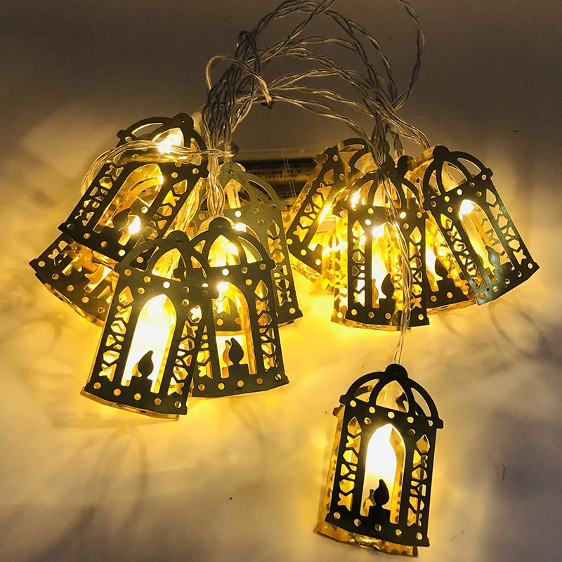 

Eid Mubarak Moon светодиодный светильник String Рамадан Kareem украшение Ислам Мусульманское событие вечерние Eid Al Adha Gifts