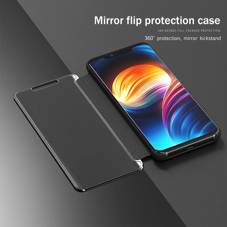 Умный зеркальный флип-чехол для Huawei P30 P20 Pro P10 Lite Mate 20 10 9 Nova 4 3 3i Honor 8X 8A Play P Smart Y7 Y9 2019