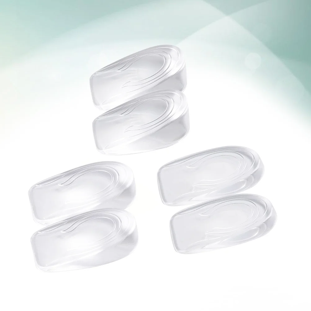 

3 Pairs Clear Heel Insert Height Increase Gel Insoles Invisible Heel Lift Insert for Adults(Increased by 1cm/2cm/3cm for Man,