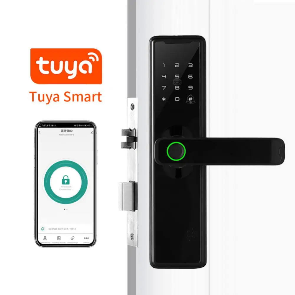 

Usb Emergency Charging 5 Unlocking Methods Electronic Fingerprint Lock Password Lock Mobile Phone App Unlocking Tuya Smart Home