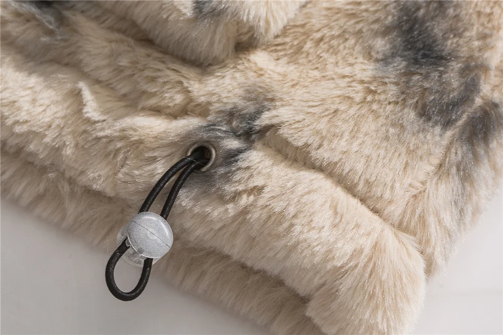 Mens Fleece Faux Fur Thin Parkas Jacket Winter Fashion Warm Coat Casual Outwear Streetwear Thin Coat Couple New Winter Clothing