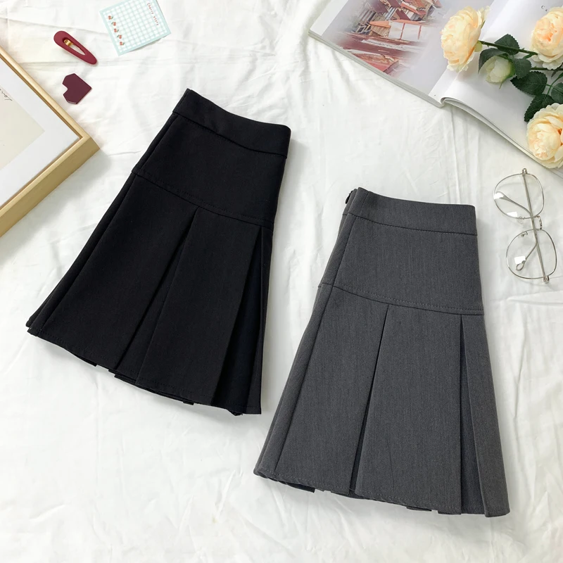 

Harajuku Skirt Pleated Skirt High Waist A-shaped Umbrella Skirt Skater Skirt Punk Skirt Vintage Mini Skirts Kawaii Skirt