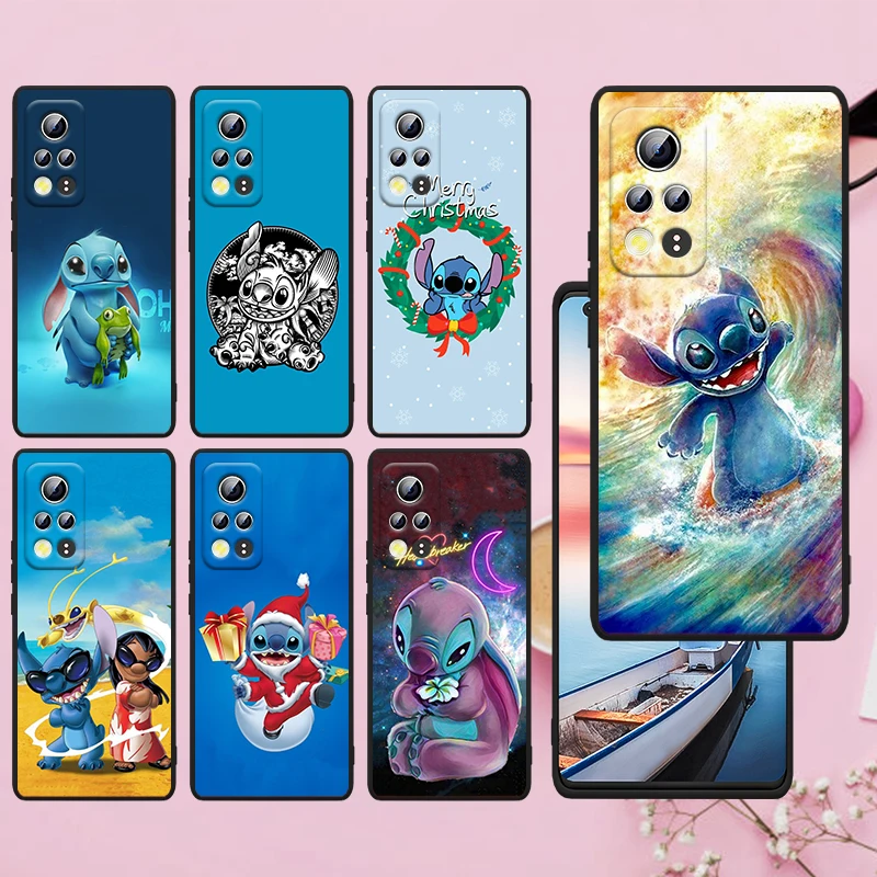 

Disney Cute Lilo & Stitch Phone Case For Huawei Honor X30 X20 X8 X7 60 50 SE Pro 10X 10i 10 Lite 9A 9C RU 9X 8X 8A Black Soft