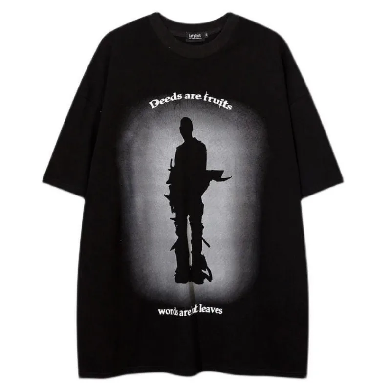 

Goth Men T-shirt Streetwear Gothic Men's Cotton Oversized Harajuku Top Short Sleeve T-shirts Women's Vintage Trendyol Printed