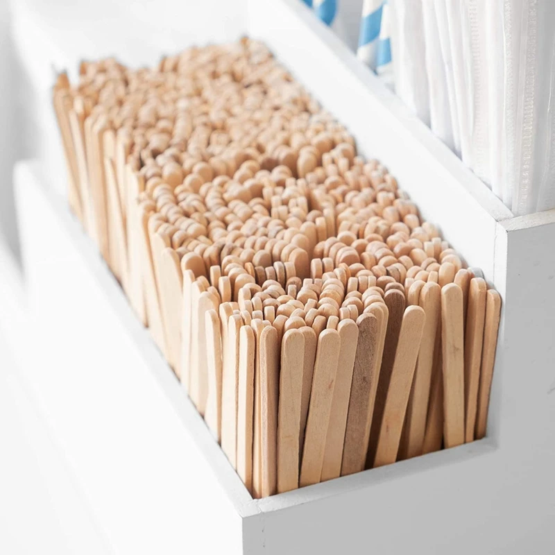 

1000Pcs 5.5 Inch Coffee Stirrers Sticks -Natural Wood Eco-Friendly Coffee Beverage Milktea Disposable Stirrer Stick