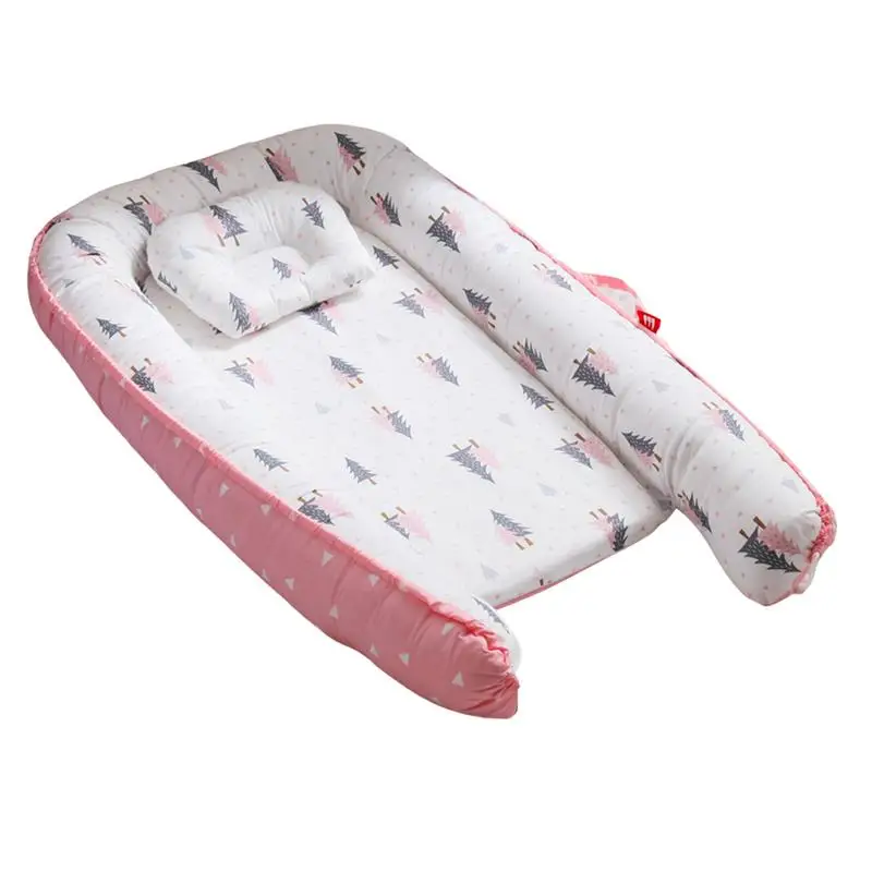 

Baby Lounger Adjustable Newborn Lounger Crib Baby Nest Bed With Pillow Portable Crib Travel Bed Infant Toddler Cotton Cradle
