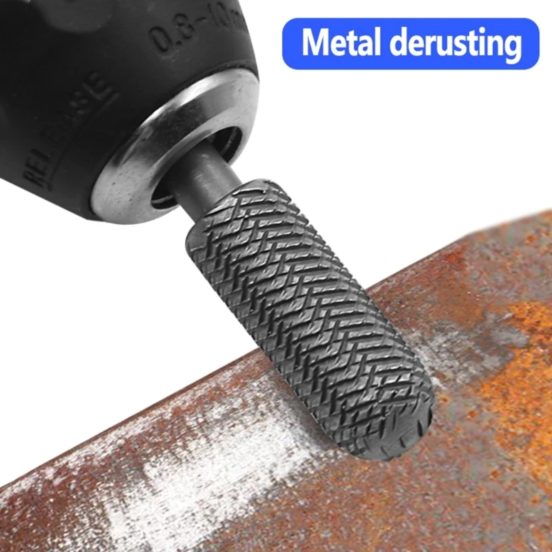 

Rotary Burr Rasp Set 5Pcs Carving File Drill Bit, 1/4Inch Round Shank Chisels Shaped Embossed Grinding Head Tool