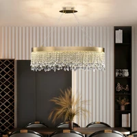 nordic minimalist luxury crystal chandelier modern lamp high end villa home decor bedroom dining living room hanging lighting
