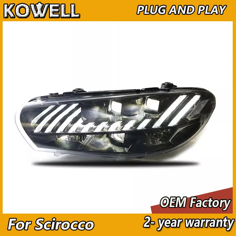 Стайлинг автомобиля для фар VW Scirocco R 2008-2017 фары DRL указатель поворота линза