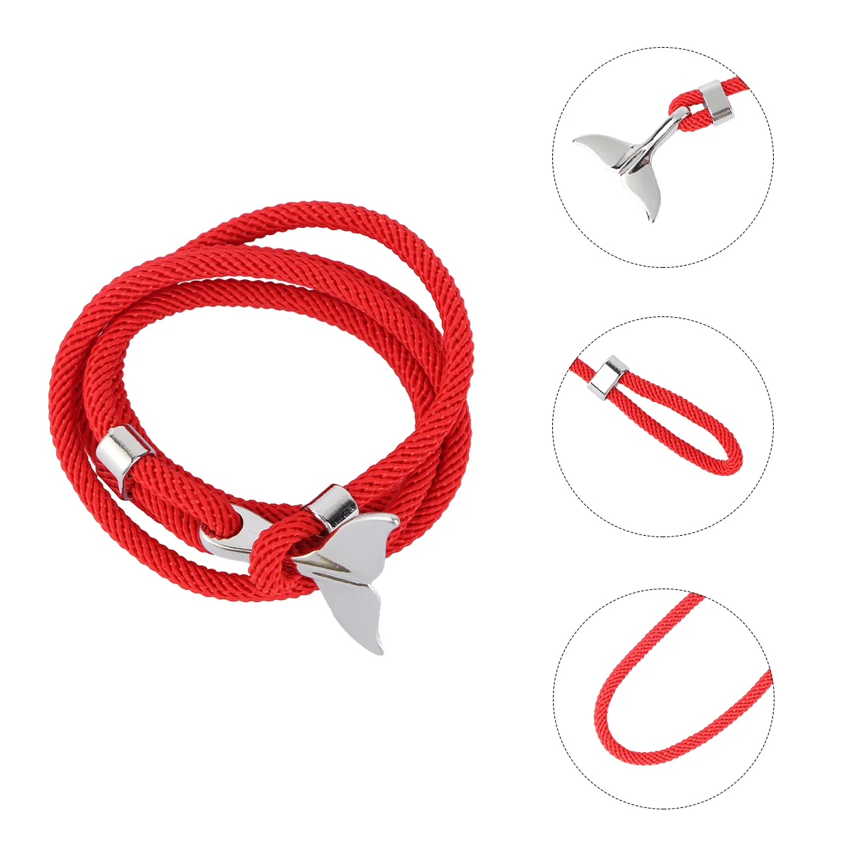 

1Pc Marine Anchor Couple Bracelet Whale Tail Bangle Natal Year Hand Ornament