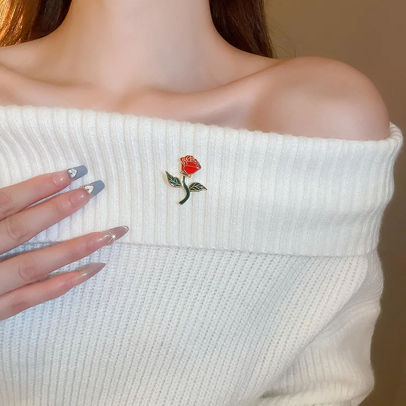 Романтическая Женская Брошь в виде цветка розы французские милые элегантные