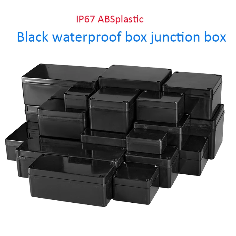 

Black Box Safe Enclosure TV Box for Homemade IP67 Waterproof Box Outdoor Electrical Engineering Plastic Box Meter DIY Homemade H