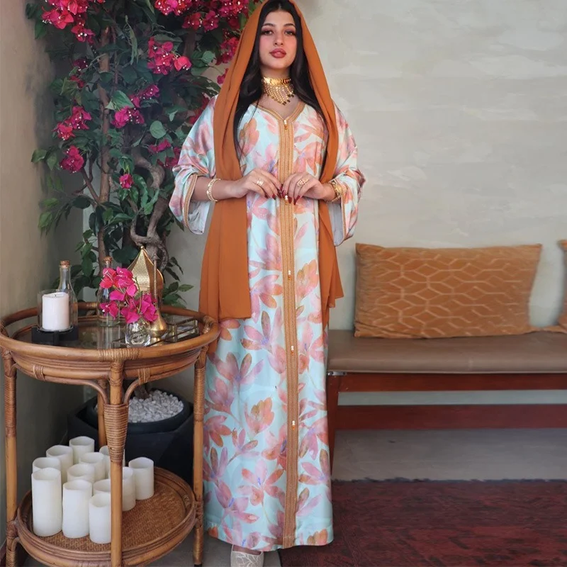 

Abaya Дубай, Турция Арабский мусульманский хиджаб, платье, мусульманская одежда, Макси-платья для женщин, мусульманское платье