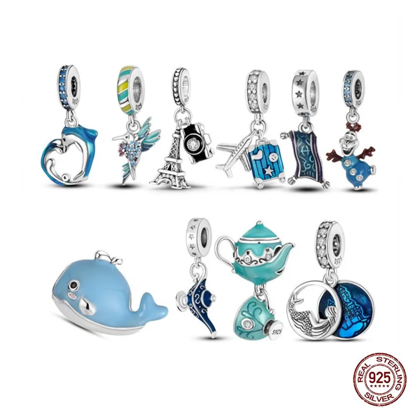 

S925 Sterling Silver Classic Ocean Fairy Tale Series Beads Suitable for Original Pandora Charm Bracelet Diy Accessories