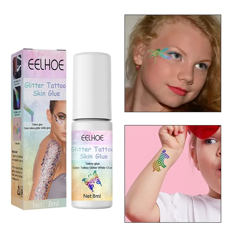 

Skin Glue Skin-friendly Body White Glue For Glitter Tattoos Gel Flash Powder Tattoo Glue White Glue One-time Suit Glue Tattoo