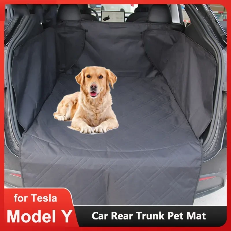 

ModelY Rear Trunk Pet Mat for Tesla Model Y 2023 Dog Seat Cover Fabric Oxford Waterproof Pad Bed Interior Protector Accessories