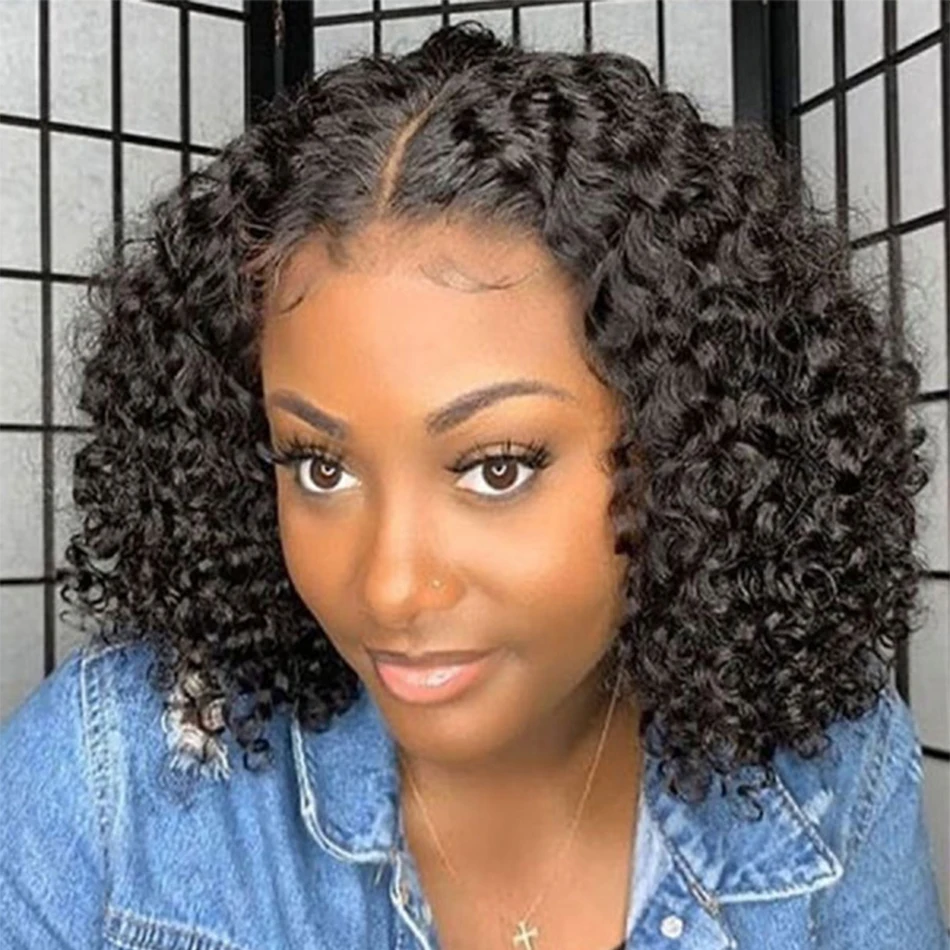 

Парик для чернокожих женщин, короткий, с глубокой волной, бразильский, 13X 4