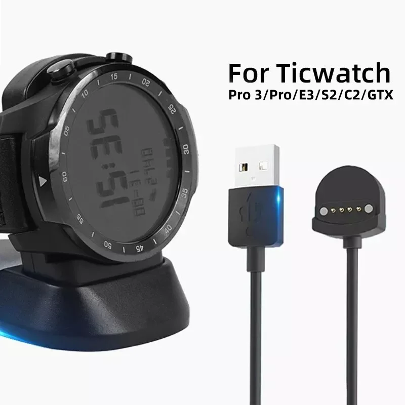 

Charger for Ticwatch Pro/E3/Pro 3/Pro 3 GPS/Pro 3 LTE Fast Charging Dock USB Pro3 Smart Watch Charger Accessories