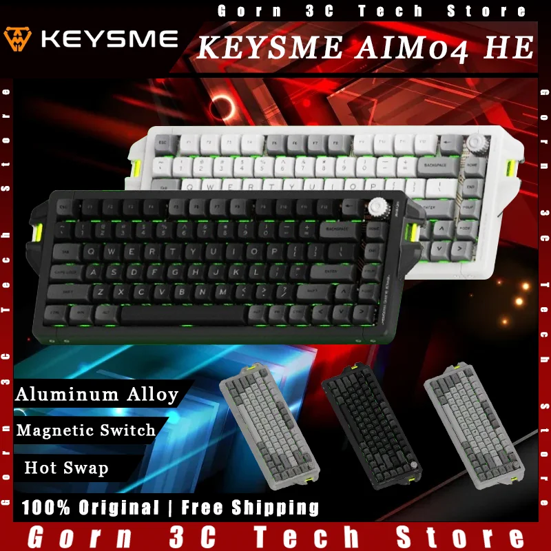 KEYSME AIM04 HE Механическая клавиатура из алюминиевого сплава магнитный
