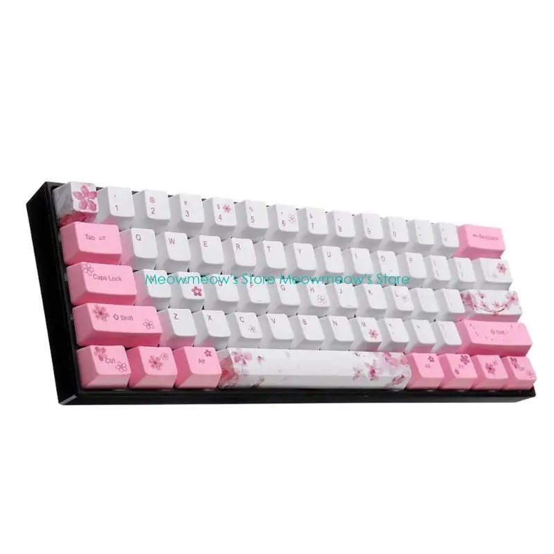 Фото W91A Механическая клавиатура OEM-профиль DYE-SUB Keycap для GH60 GK64 71 клавиш PBT Keycaps №3