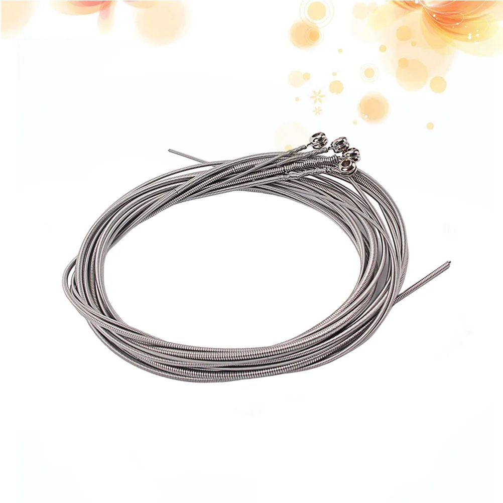 

4 Pcs Bass Accessories Guitar Parts Strings Replacement Steel Acoustic Flatwound Metal
