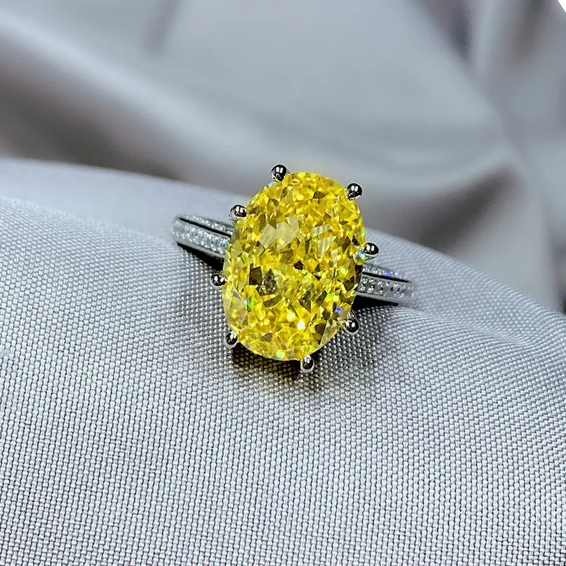 

Серебряное кольцо с цветным драгоценным камнем S925, Женское Обручальное кольцо ручной работы с синим ртом 10*14