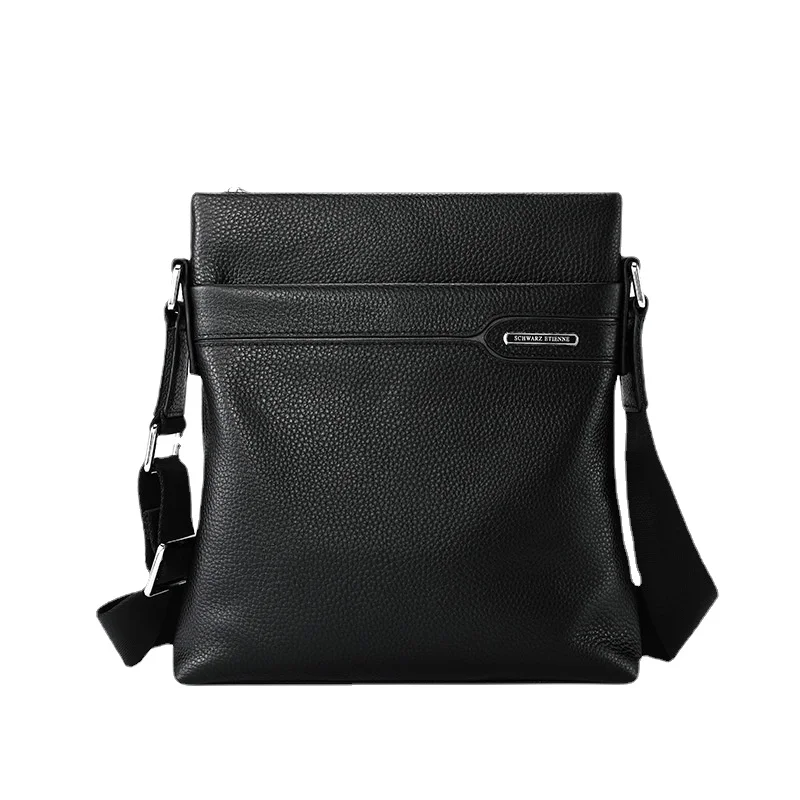 Men's Bag Leather Vertical Cowhide Crossbody bags Business Men's Shoulder bag Side for Men Luxury Sling Bag High Quality