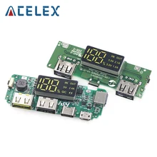 Lithium Battery Charger Board LED Dual USB 5V 2.4A Micro/Type-C USB Mobile Power Bank 18650 Charging Module Circuit Protection 