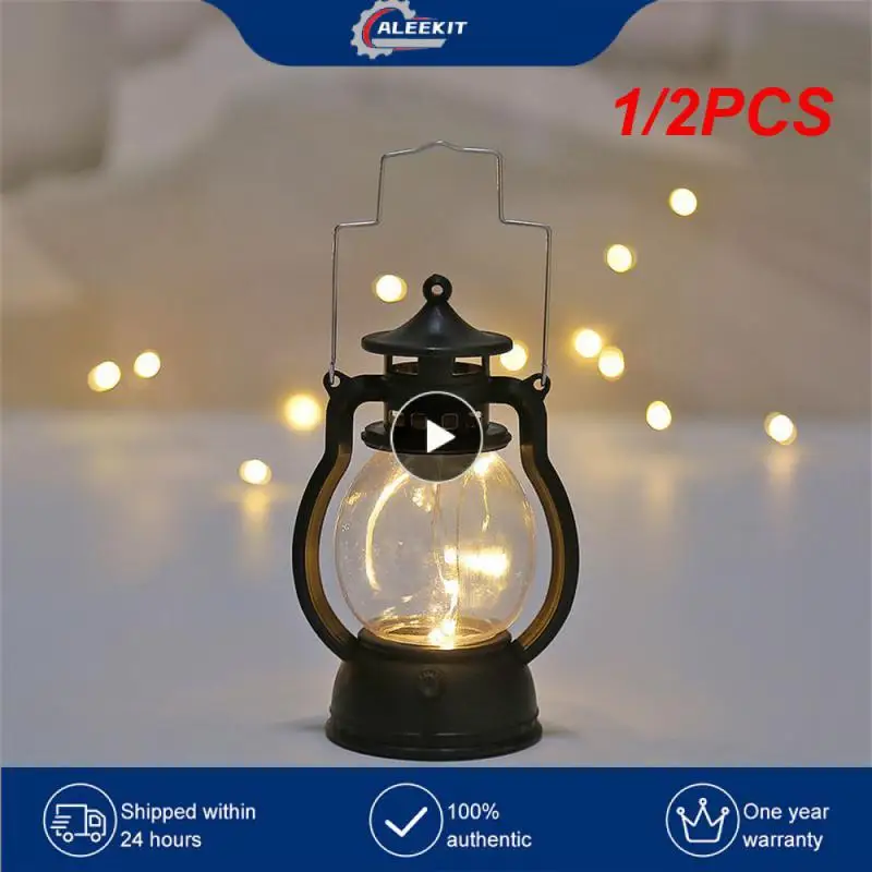 

1/2PCS Retro Style Portable Night Light Outdoor Tent Camping Kerosene Lamp Home Ornaments Bar Cafe Restuarant Bedroom