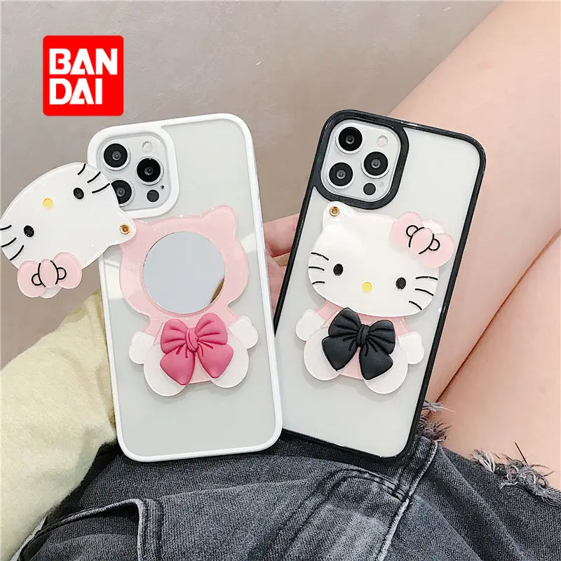 

Bandai Disney Phone Case with Mirror for IPhone 13 13Pro 12 12Pro 11 Pro X XS Max XR 7 8 Plus Cartoon Cover Kawaii Soft Fundas
