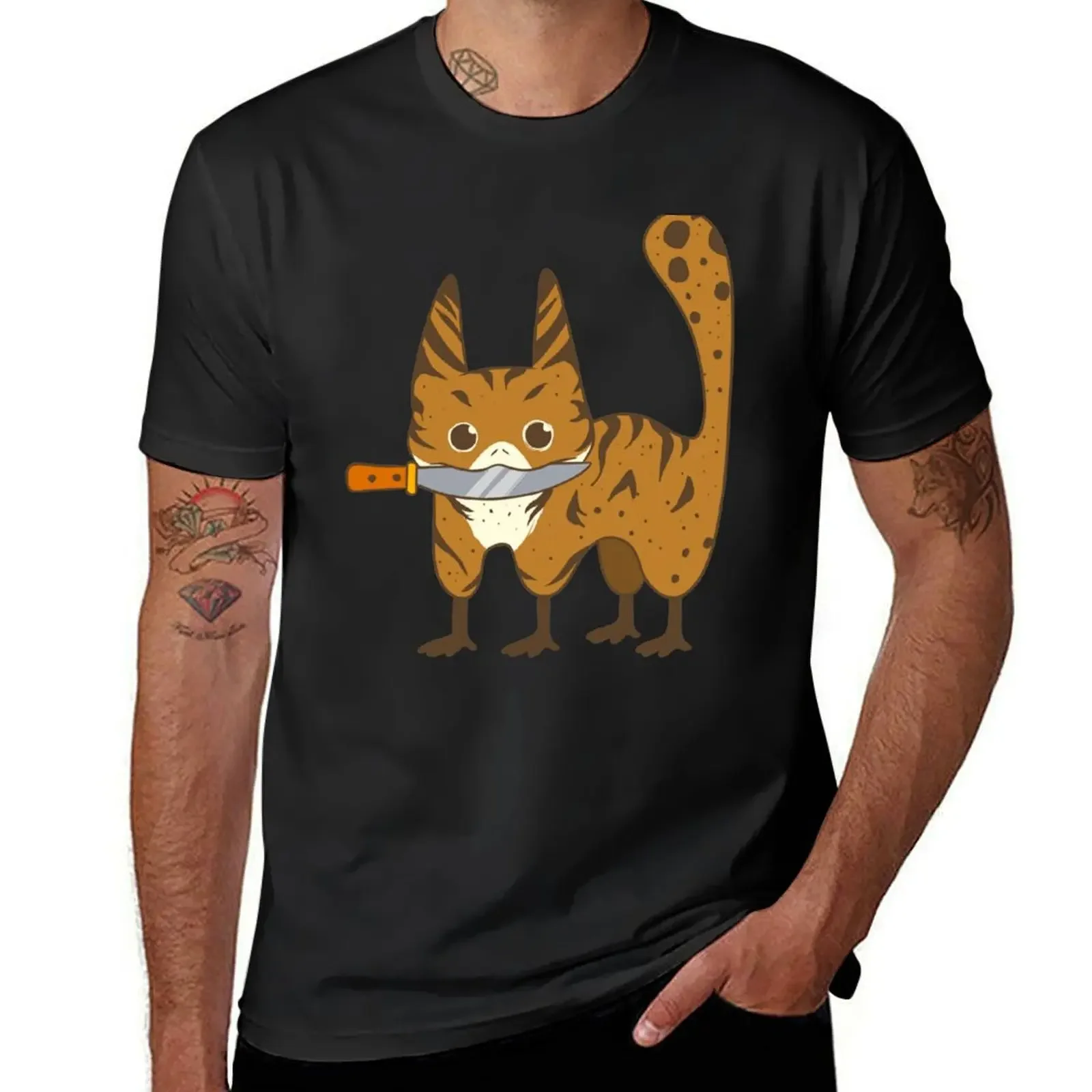 Футболка loth cat индивидуальный дизайн кавайная одежда топы мужские футболки с