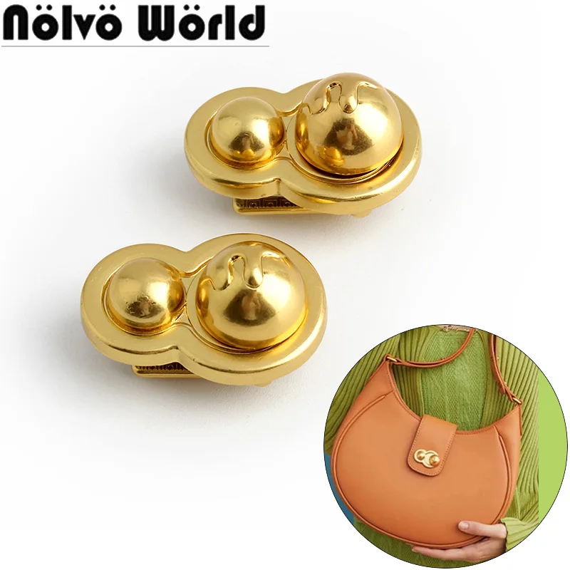 

5-10-30Sets Dull Gold Metal Flip Locks Clasp For Bags Handbags Shoulder Purse Closure Press Turn Snap Lock Hardware Accessories