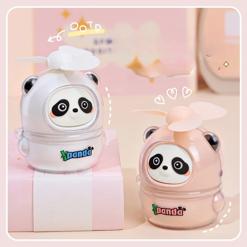 

New Creative Cute Panda Small Fan Girl Mini USB Charging Student Outdoor Portable Fan