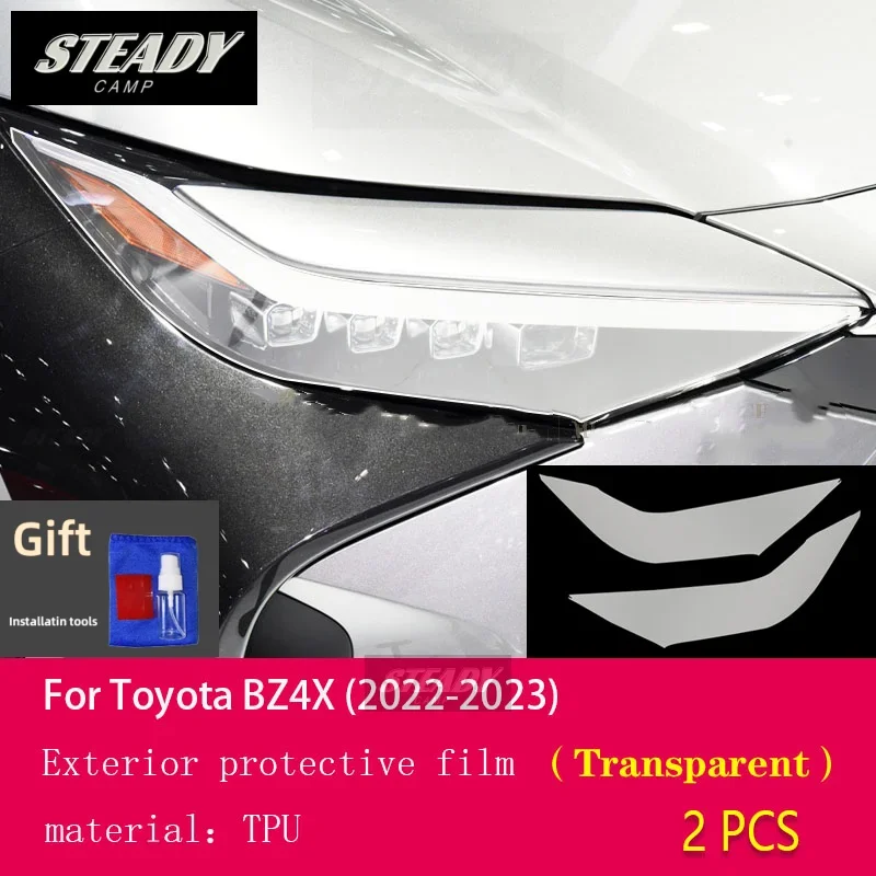 

Для автомобильных фар Toyota BZ4X 2022-2023, Противоударная защитная пленка из ТПУ с защитой от царапин PPF, аксессуары для ремонта, установка