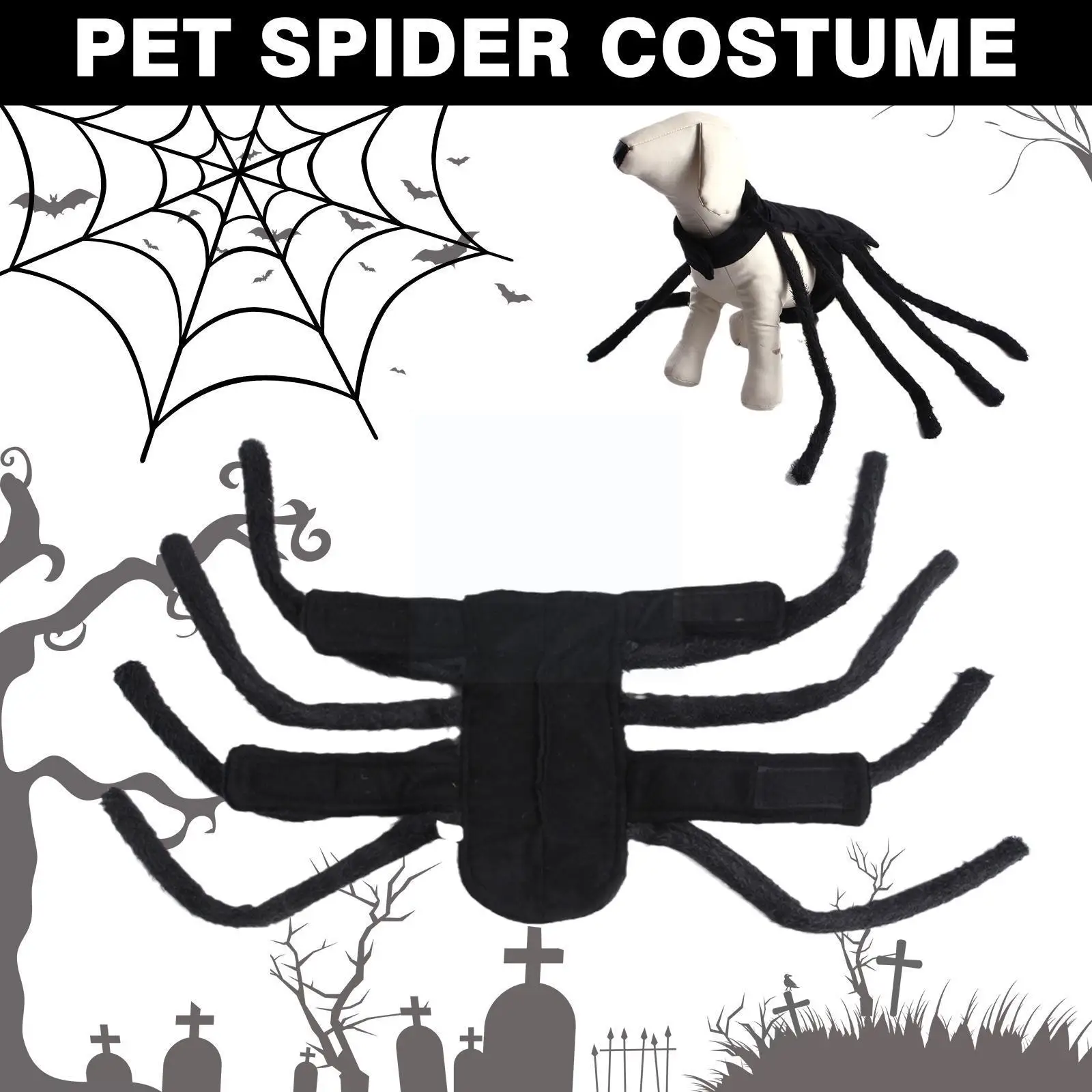 

Одежда для домашних животных, собак, кошек, стильная одежда 3D паука для Хэллоуина, реалистичные аксессуары для собак, домашних животных P5J7