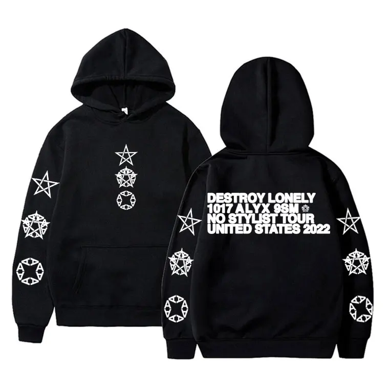 

Rapper Destroy Lonely Alyx Graphic Hoodie Mens Oversized Fleece Cotton Sweatshirt Men Hip Hop Rap Hoodies Man Street Pullover