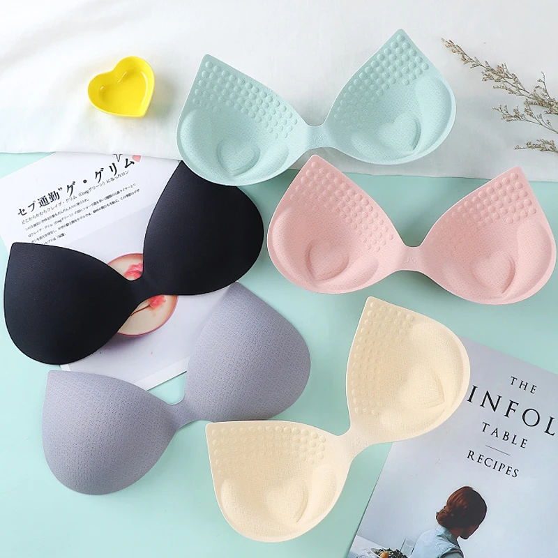 

1Pair Women Summer Swimsuit Padding Inserts Sponge Foam Bra Pads Chest Cup Push Up Breast Bra Bikini Insert Chest Pad New