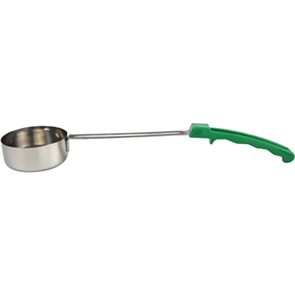 

Flat Sauce Spoon Plastic Handle Ladle Kitchen Cooking Metal Serving Spoons Pizza Spread Soup Measuring Self Made Ketchup