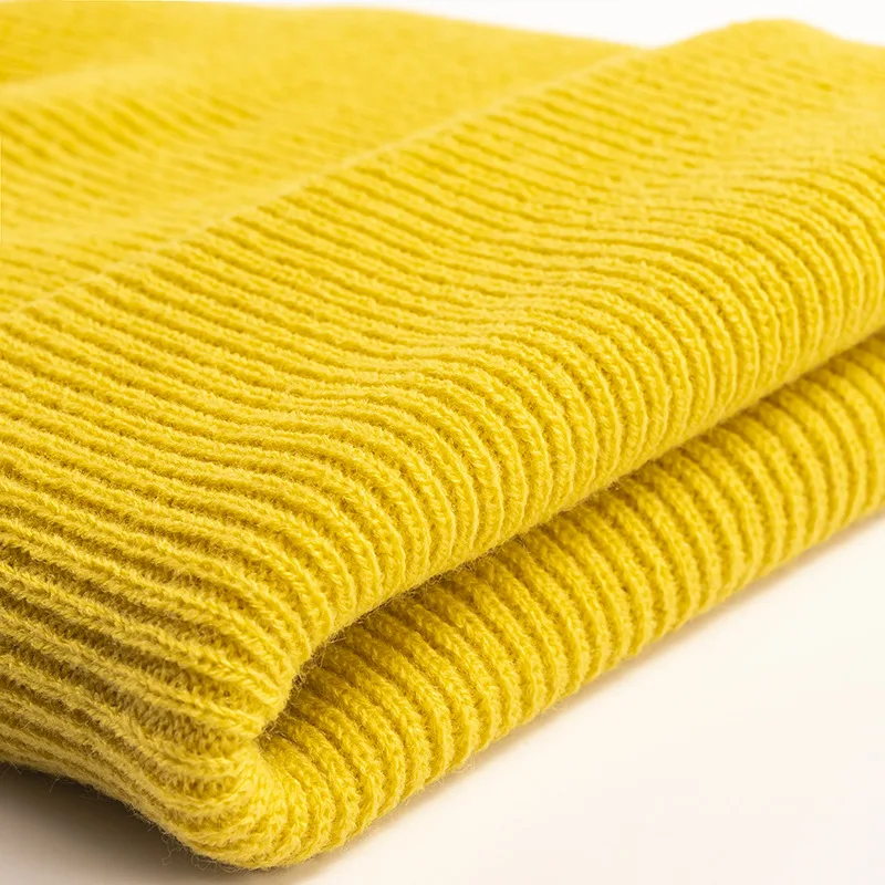 Зимние шапки для женщин вязаные облегающие с манжетами девочек осенние женские