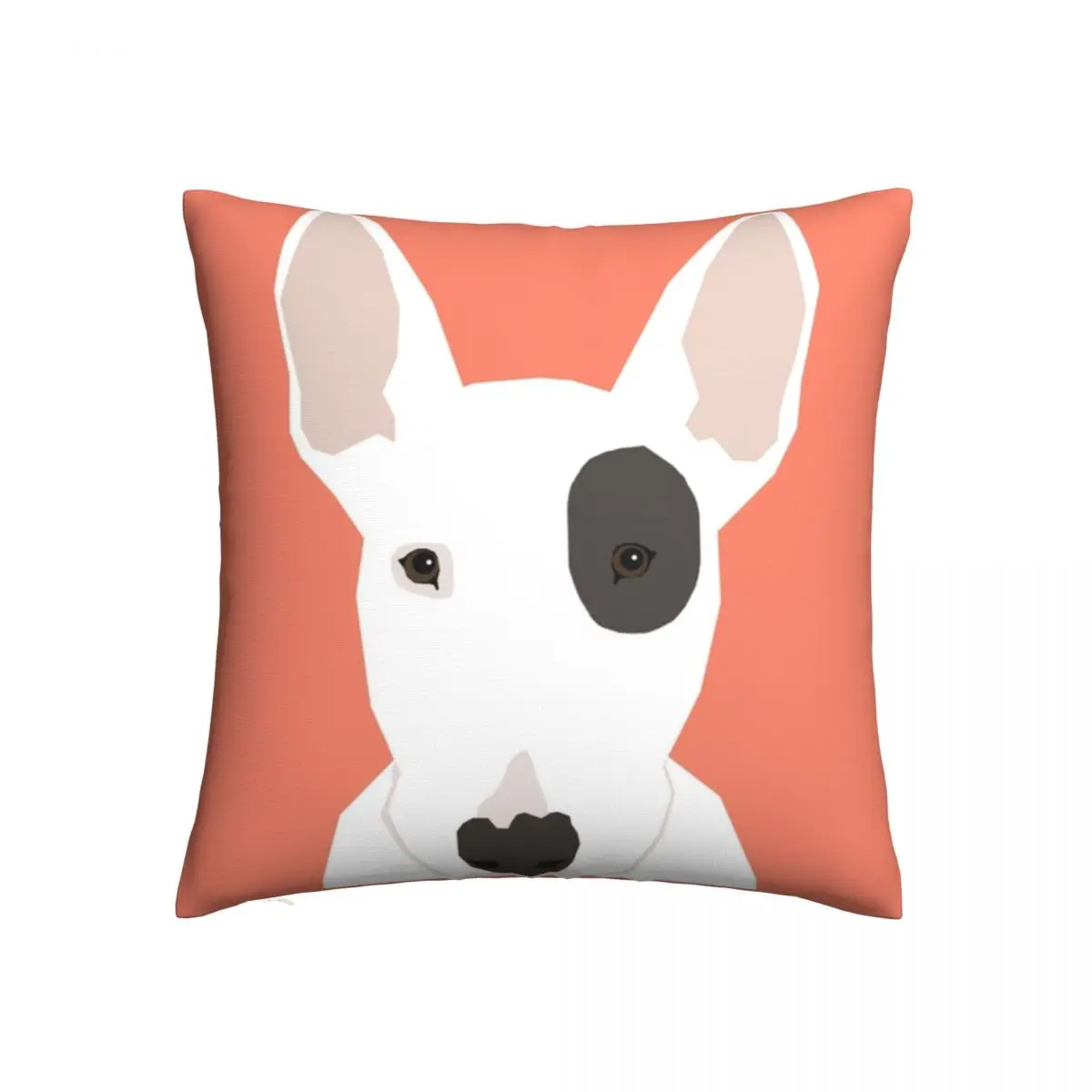 

45x45cm Bull Terrier Pet Pillowcase Animal Hug Zipper Pillowcase Polyester Cover