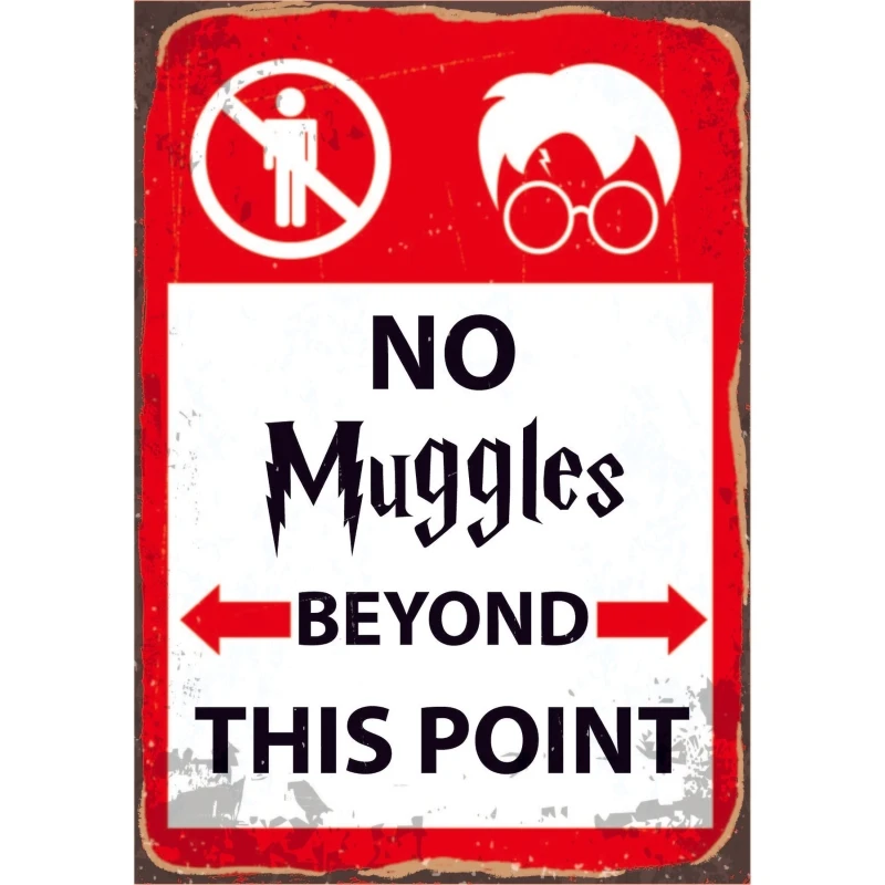 

Постер «No Muggles» для детей, развлекательная Двусторонняя лента, Сделано в Турции, Настенный декор, постер, качественный принт