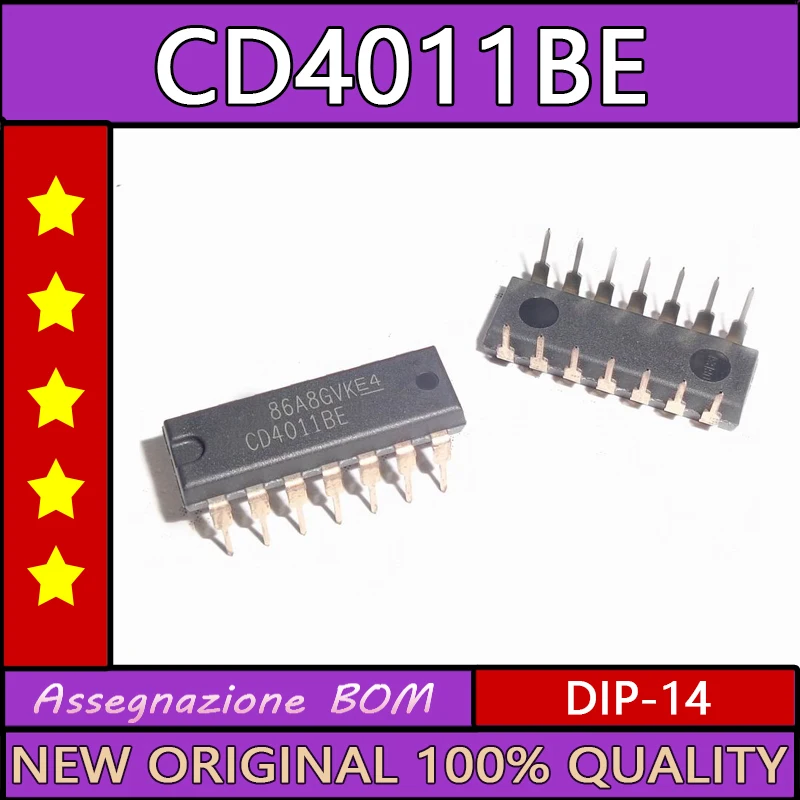 

10 шт./лот Cd4011be in-line dip-14 новый импортный