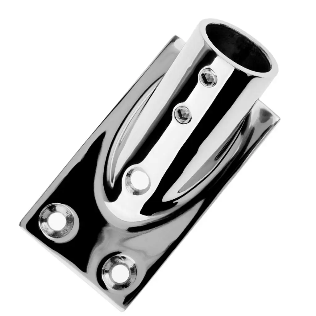 

MARINE BOAT HAND RAIL FITTING 30° STAINLESS STEEL RECTANGULAR BASE
