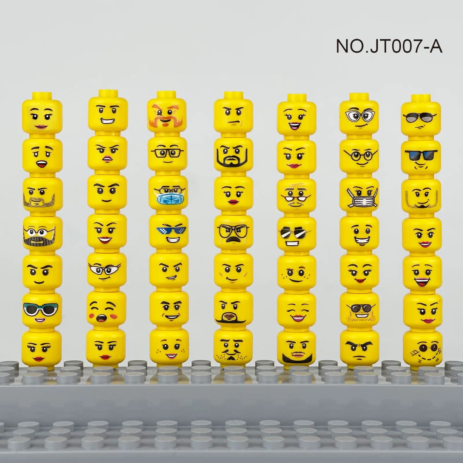 56 шт./лот фигурка голова лица креативный смех крик милое выражение Сделай Сам